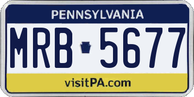 PA license plate MRB5677