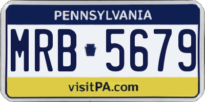 PA license plate MRB5679