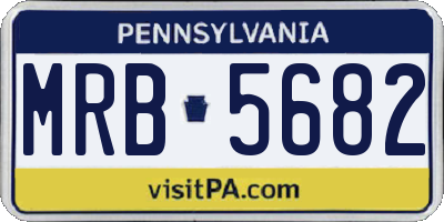 PA license plate MRB5682