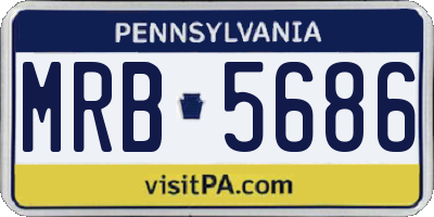 PA license plate MRB5686