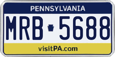 PA license plate MRB5688
