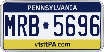PA license plate MRB5696