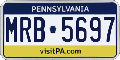 PA license plate MRB5697