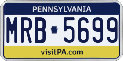 PA license plate MRB5699