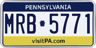 PA license plate MRB5771
