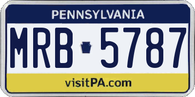 PA license plate MRB5787