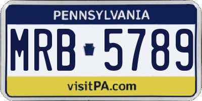 PA license plate MRB5789