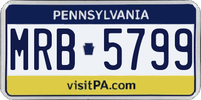 PA license plate MRB5799