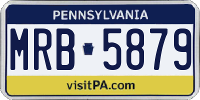 PA license plate MRB5879
