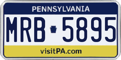 PA license plate MRB5895