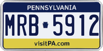 PA license plate MRB5912