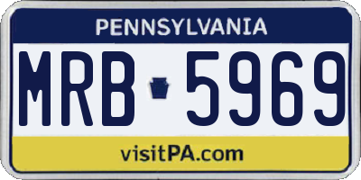PA license plate MRB5969