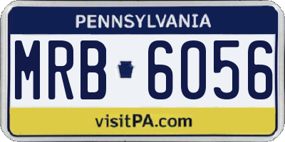 PA license plate MRB6056