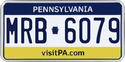 PA license plate MRB6079