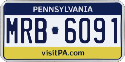 PA license plate MRB6091