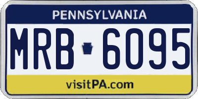 PA license plate MRB6095