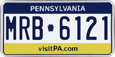 PA license plate MRB6121