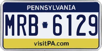 PA license plate MRB6129