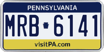 PA license plate MRB6141