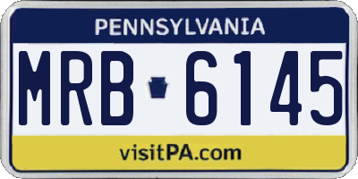 PA license plate MRB6145