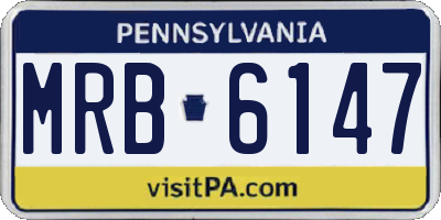 PA license plate MRB6147