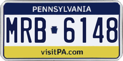 PA license plate MRB6148