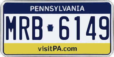 PA license plate MRB6149