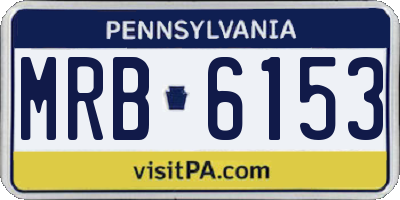 PA license plate MRB6153