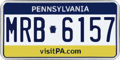 PA license plate MRB6157