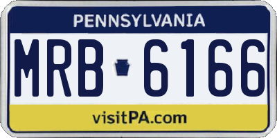 PA license plate MRB6166