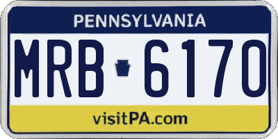 PA license plate MRB6170