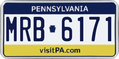 PA license plate MRB6171