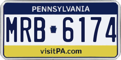 PA license plate MRB6174