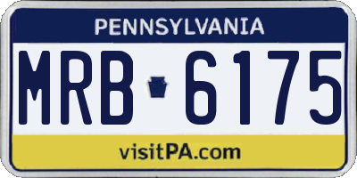 PA license plate MRB6175