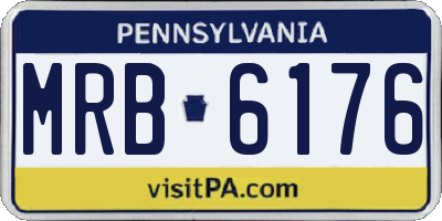PA license plate MRB6176