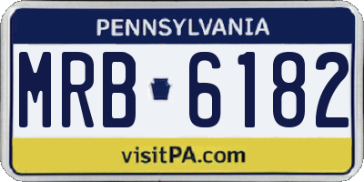PA license plate MRB6182