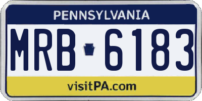 PA license plate MRB6183
