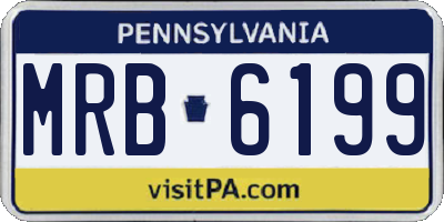 PA license plate MRB6199