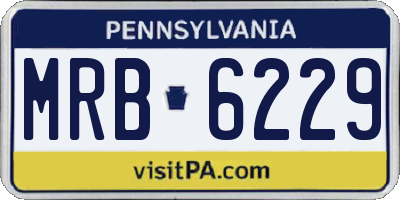 PA license plate MRB6229