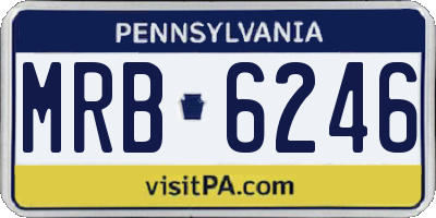 PA license plate MRB6246