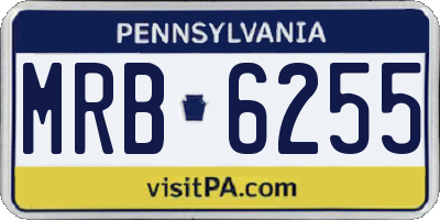 PA license plate MRB6255