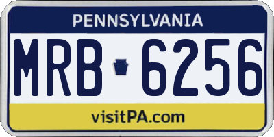 PA license plate MRB6256
