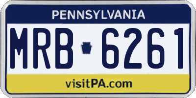PA license plate MRB6261