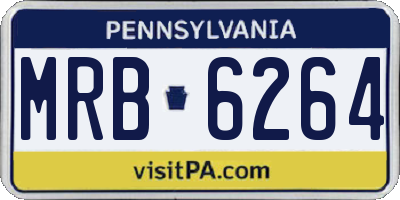 PA license plate MRB6264