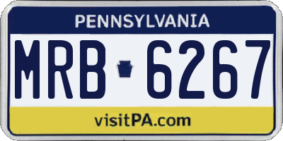 PA license plate MRB6267