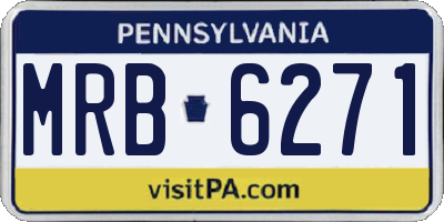 PA license plate MRB6271