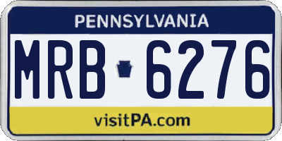PA license plate MRB6276