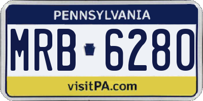 PA license plate MRB6280