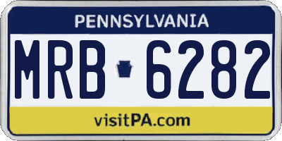 PA license plate MRB6282