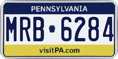 PA license plate MRB6284